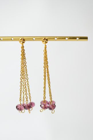 Boucle d'oreille EMILY violine