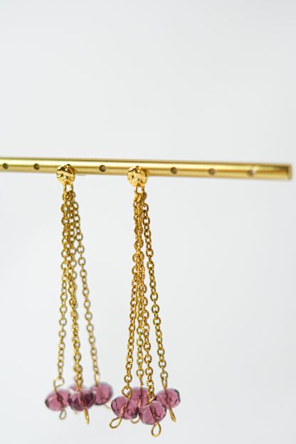 Boucle d'oreille EMILY violine – Image 3
